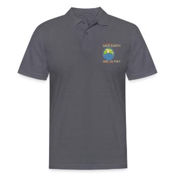 Save Earth Save Yourself Earth Day - Men's Polo Shirt - charcoal grey - Front - Nico (186cm)