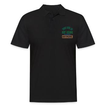 Dieses Mädchen benutzt kein Plastik mehr Meer - Männer Poloshirt - Schwarz - Vorne - Kai (181cm)