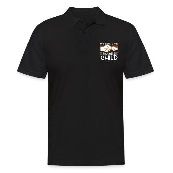 Mon fils est ma famille préférée de mains d’enfant - Polo Homme - noir - Devant - Kai (181cm)