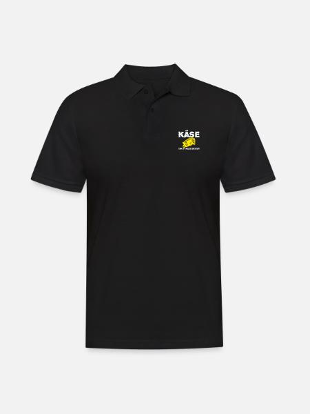 Käse - Männer Poloshirt - Schwarz