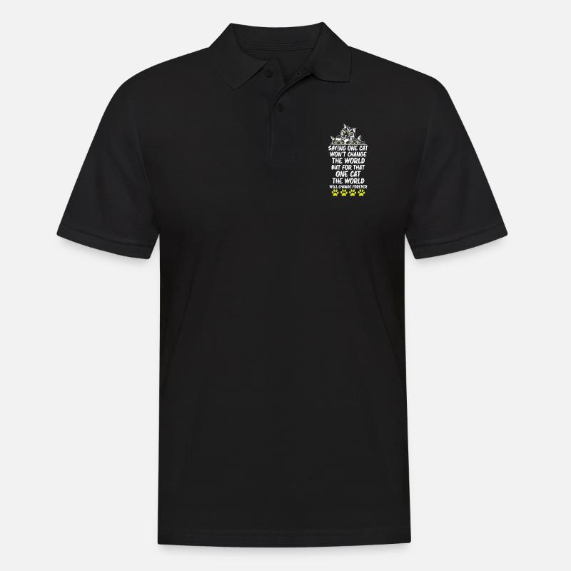 Cats Lover - Männer Poloshirt - Schwarz