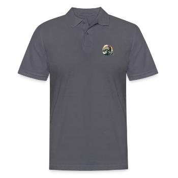 train - Men's Polo Shirt - charcoal grey - Front - Nico (186cm)