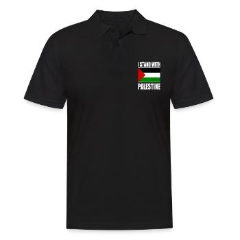 I stand with palestine - Polo Homme - noir - Devant - Kai (181cm)