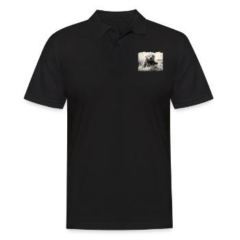 Surfer loutre de mer - Polo Homme - noir - Devant - Kai (181cm)