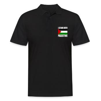 I stand with palestine - Polo Homme - noir - Devant - Kai (181cm)