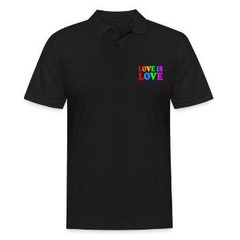 Love is love - Männer Poloshirt - Schwarz - Vorne - Kai (181cm)
