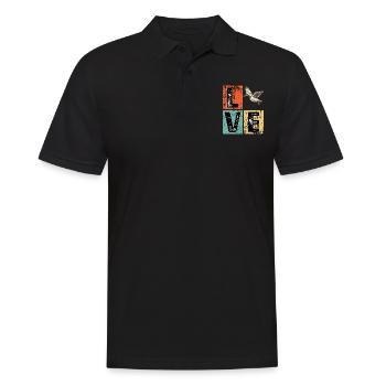 Retro Duck Hunt Duck Bird Lover Duck Hunter - Polo Homme - noir - Devant - Kai (181cm)