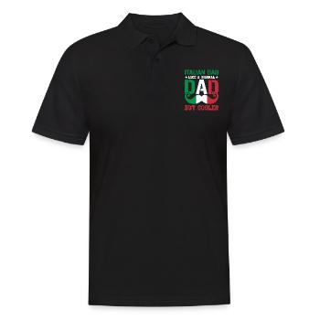 Italian Dad Italy Flag Gifts for Men Father's Day - Männer Poloshirt - Schwarz - Vorne - Kai (181cm)