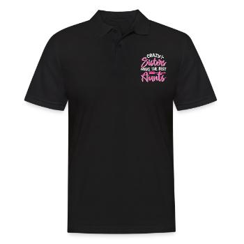Sisters Best Aunts Baby Pregnancy Announcement - Männer Poloshirt - Schwarz - Vorne - Kai (181cm)