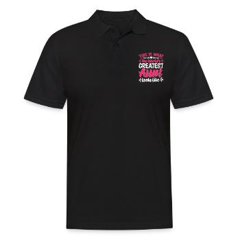 Monde Meilleur Grande Tante Cadeaux Assortis Tout-petits Garçons - Polo Homme - noir - Devant - Kai (181cm)