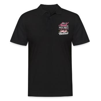 Aunt Great Aunt I Just Keep Getting Better Women - Männer Poloshirt - Schwarz - Vorne - Kai (181cm)