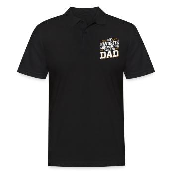 My Favorite Cheerleader Calls Me Dad Cheer Dad - Men's Polo Shirt - black - Front - Kai (181cm)