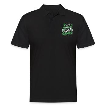 Gaming Shamrock P is for Patrick's Day Gamer men - Men's Polo Shirt - black - Front - Kai (181cm)