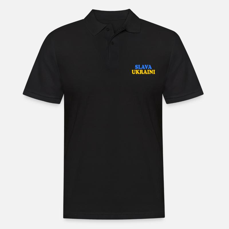 Ukraine - Männer Poloshirt - Schwarz