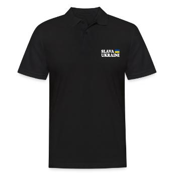 Slava ukraini - Polo Homme - noir - Devant - Kai (181cm)