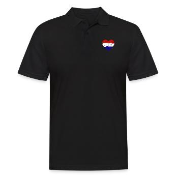 Drapeau du cœur des Pays-Bas - Polo Homme - noir - Devant - Kai (181cm)