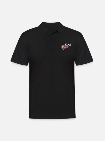 blues guitar - Men's Polo Shirt - black