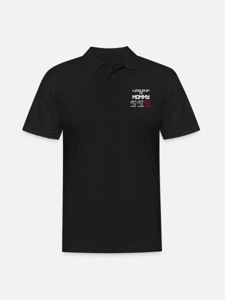 i leveled up to mommy - Men's Polo Shirt - black