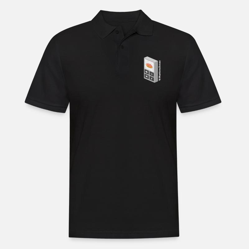 Mettrechner - Männer Poloshirt - Schwarz
