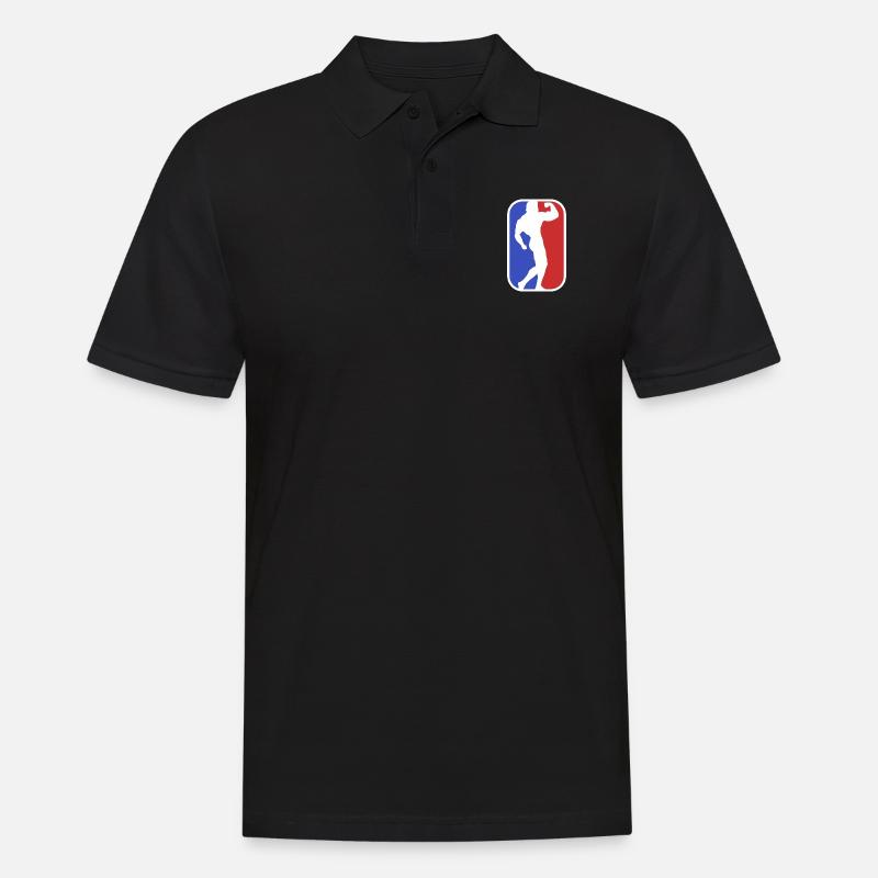 Logo bodybuilder bodybuilder biceps posent Arnold - Polo Homme - noir
