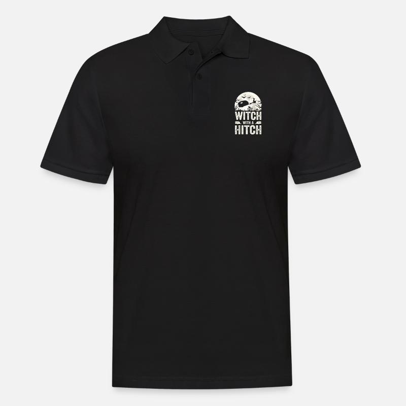 Halloween Kostüm Camper Mutter Wohnwagen Hexe - Männer Poloshirt - Schwarz
