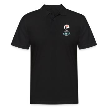 What would Greta do? - White Superhero Edition - Männer Poloshirt - Schwarz - Vorne - Kai (181cm)