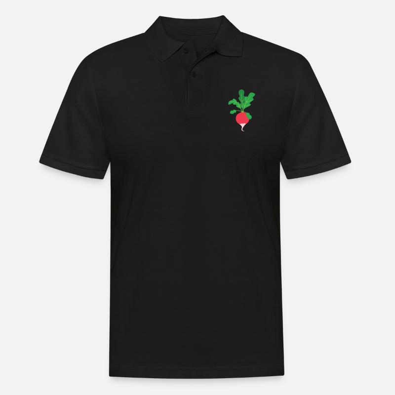 Radieschen - Männer Poloshirt - Schwarz