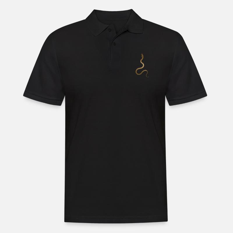 Schlange - Männer Poloshirt - Schwarz