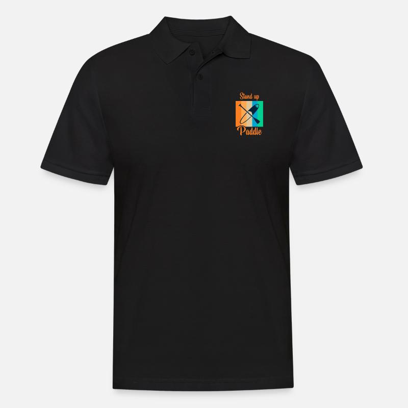 Standup Paddle - Männer Poloshirt - Schwarz