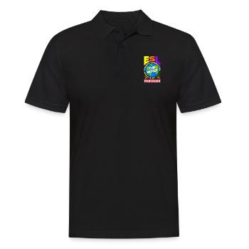 ESL Teacher Linguist Multilingual Teaching - Männer Poloshirt - Schwarz - Vorne - Kai (181cm)