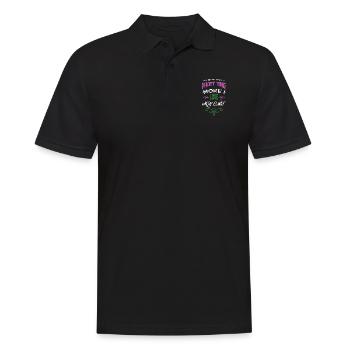 kitty avogato joke sayings cat flag tshirts - Männer Poloshirt - Schwarz - Vorne - Kai (181cm)
