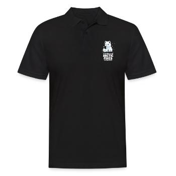 Cute arctic fox gift - Men's Polo Shirt - black - Front - Kai (181cm)