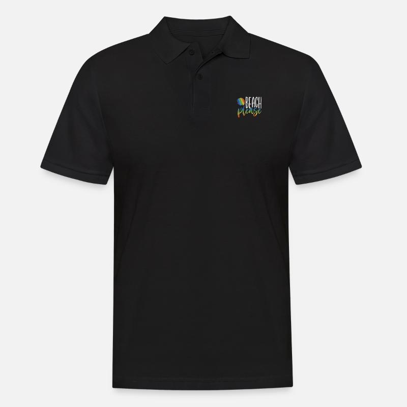 Strand Bitte - Männer Poloshirt - Schwarz