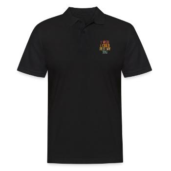 I Wish I Could My Dog - Men's Polo Shirt - black - Front - Kai (181cm)