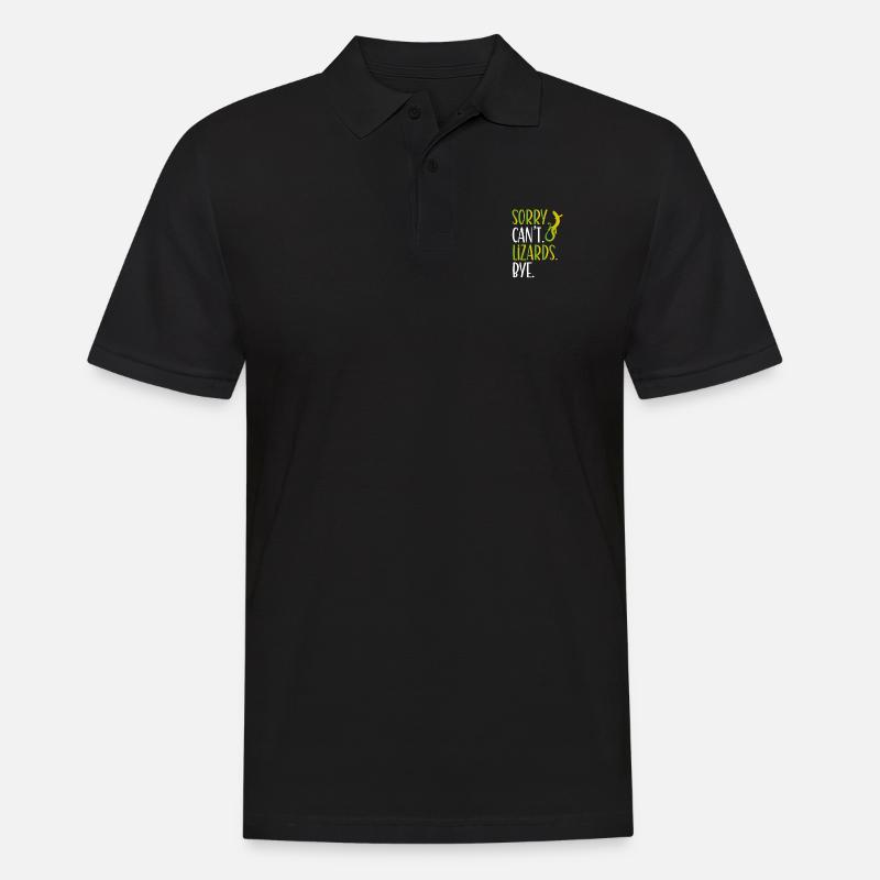 Eidechsen Tschüss - Männer Poloshirt - Schwarz