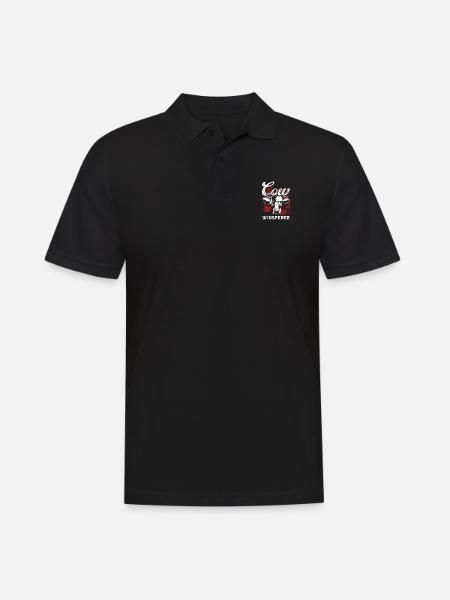 Cool cow whisperer - Men's Polo Shirt - black