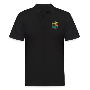 Raise the target and shoot - Men's Polo Shirt - black - Front - Kai (181cm)