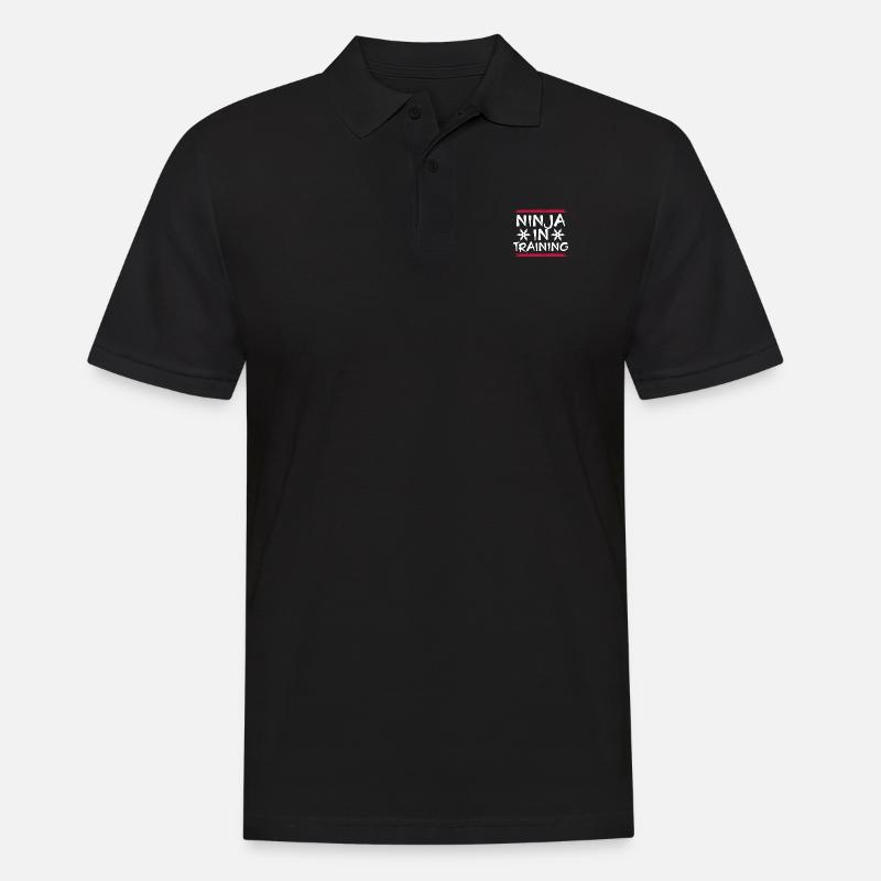 Ninja Im Training - Männer Poloshirt - Schwarz