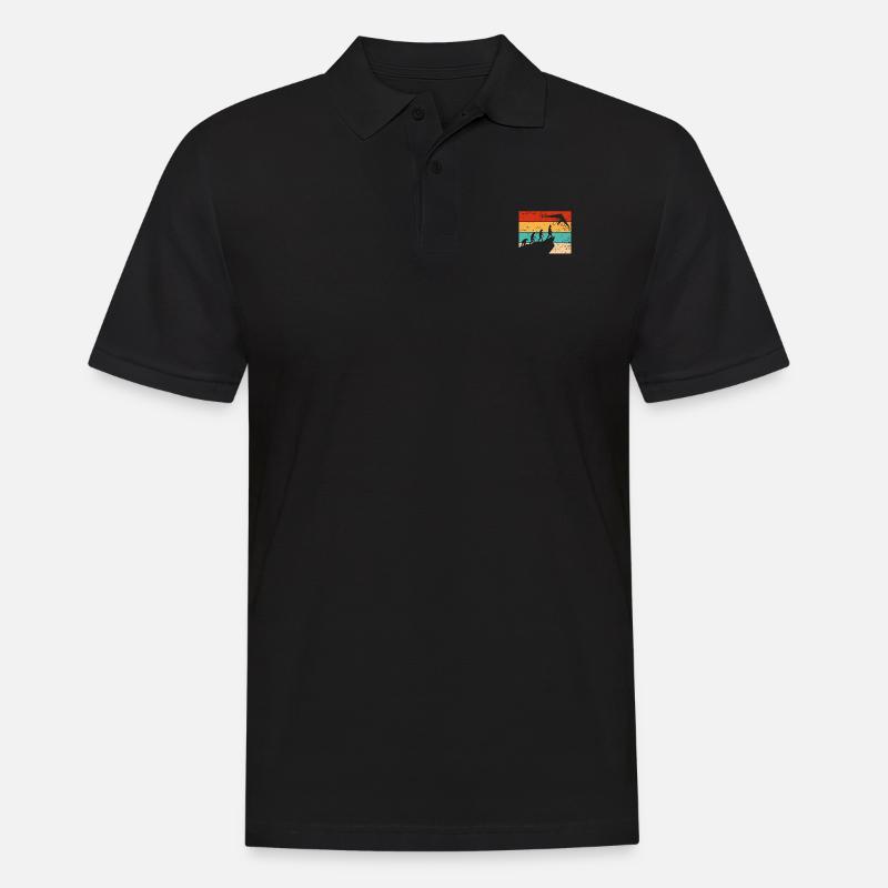 Retro drachenflug evolution - Männer Poloshirt - Schwarz