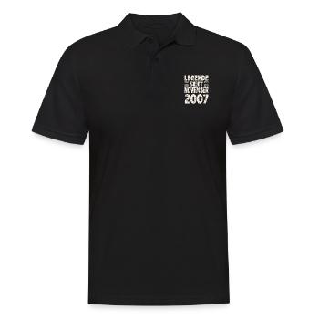 November 2007 Legende seit 16 Jahren Mann Frau - Männer Poloshirt - Schwarz - Vorne - Kai (181cm)