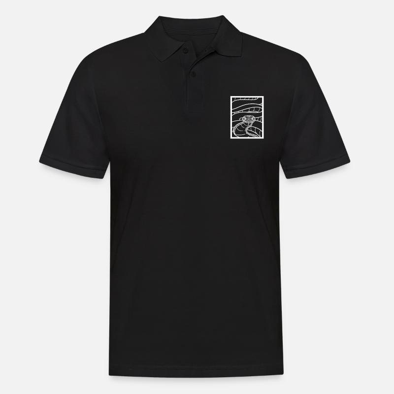 Python - Männer Poloshirt - Schwarz