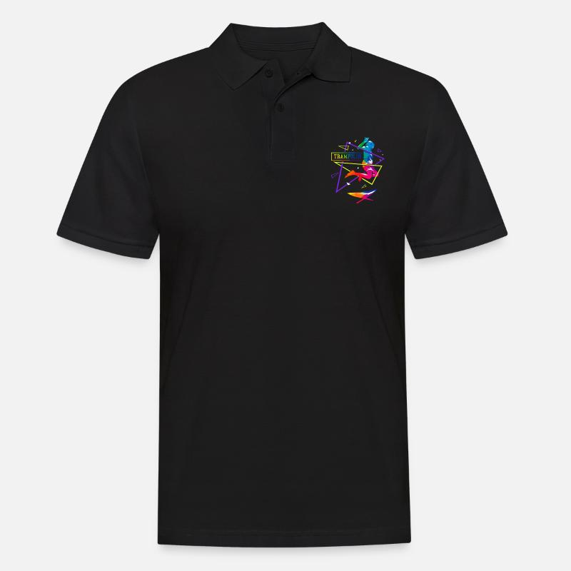 Trampolin Polygon - Männer Poloshirt - Schwarz