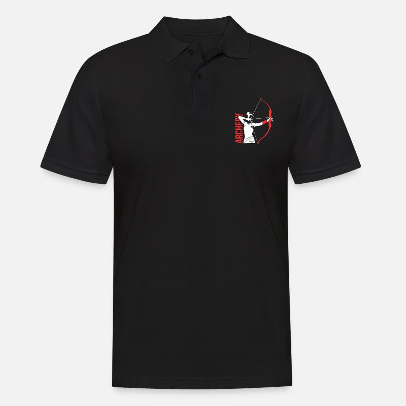 Bogenschießen - Männer Poloshirt - Schwarz