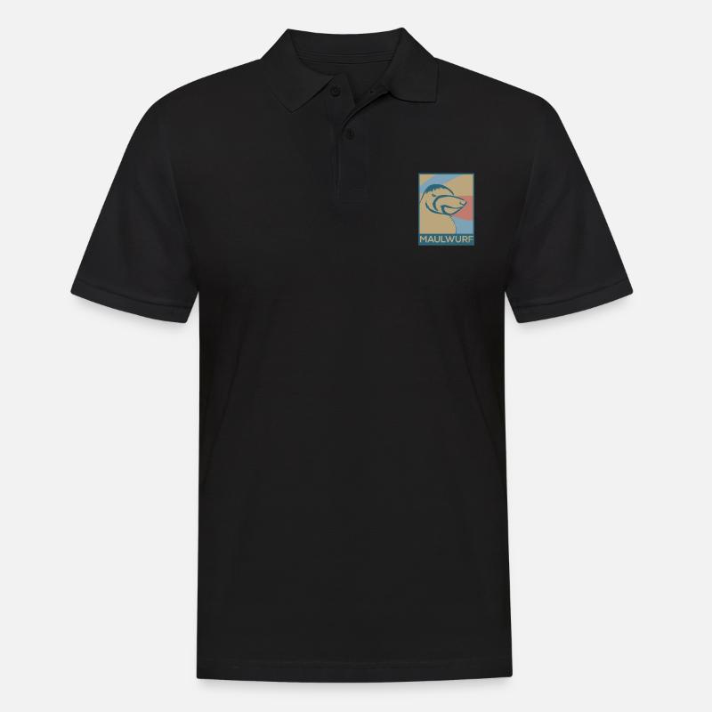 Maulwurf - Männer Poloshirt - Schwarz