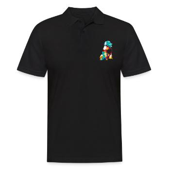 Bernesse Rinderhund - Männer Poloshirt - Schwarz - Vorne - Kai (181cm)