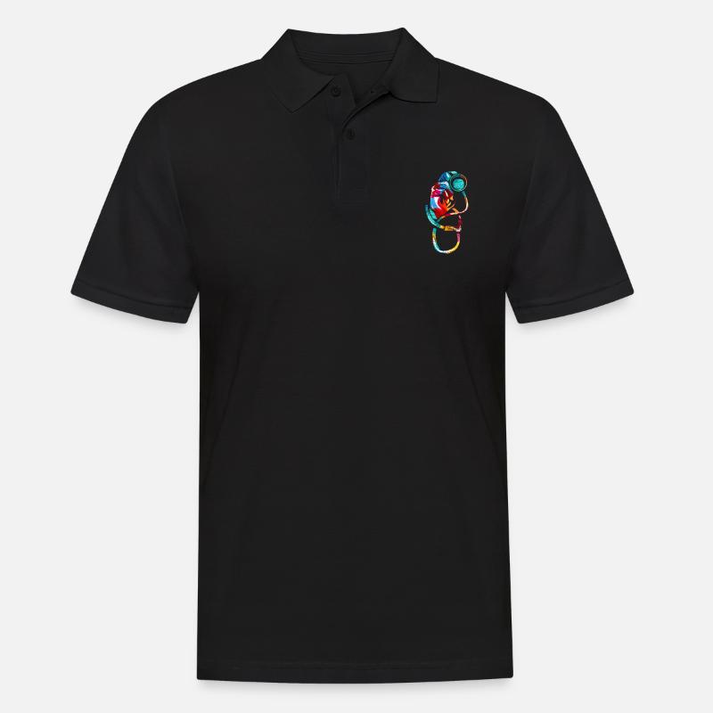 Internistin - Männer Poloshirt - Schwarz