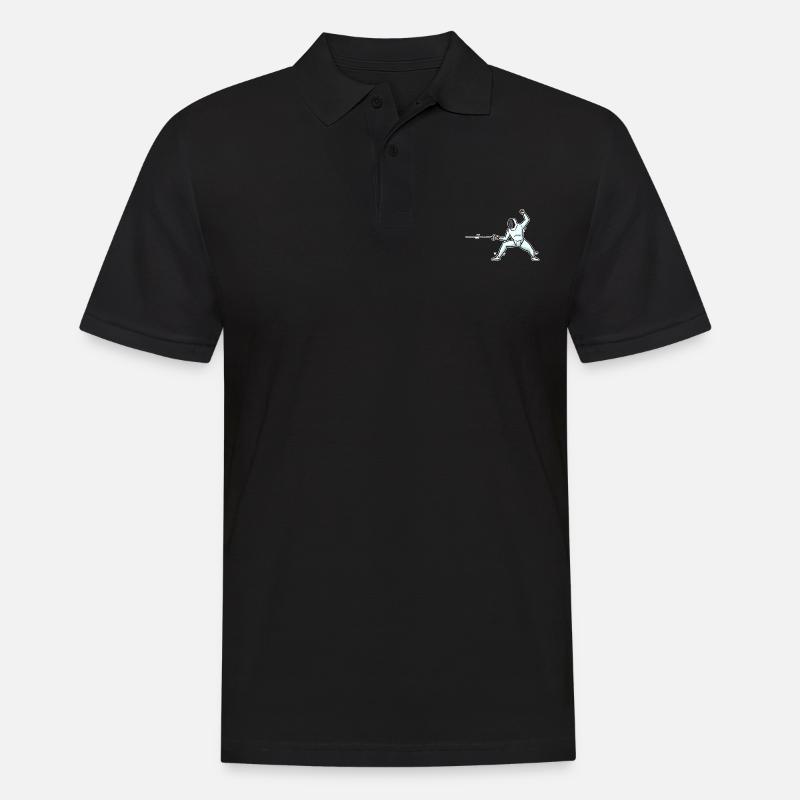 Fechten Geschenk - Männer Poloshirt - Schwarz
