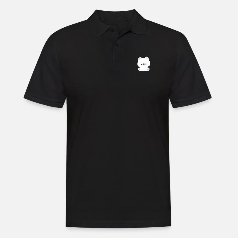 Cute Polar Bear - Men's Polo Shirt - black