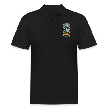 Running Jogging Sport Race Training Gift - Men's Polo Shirt - black - Front - Kai (181cm)