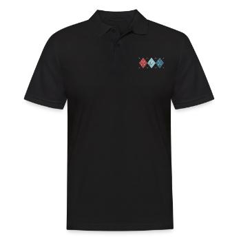 Rockabilly Retro Style - Men's Polo Shirt - black - Front - Kai (181cm)